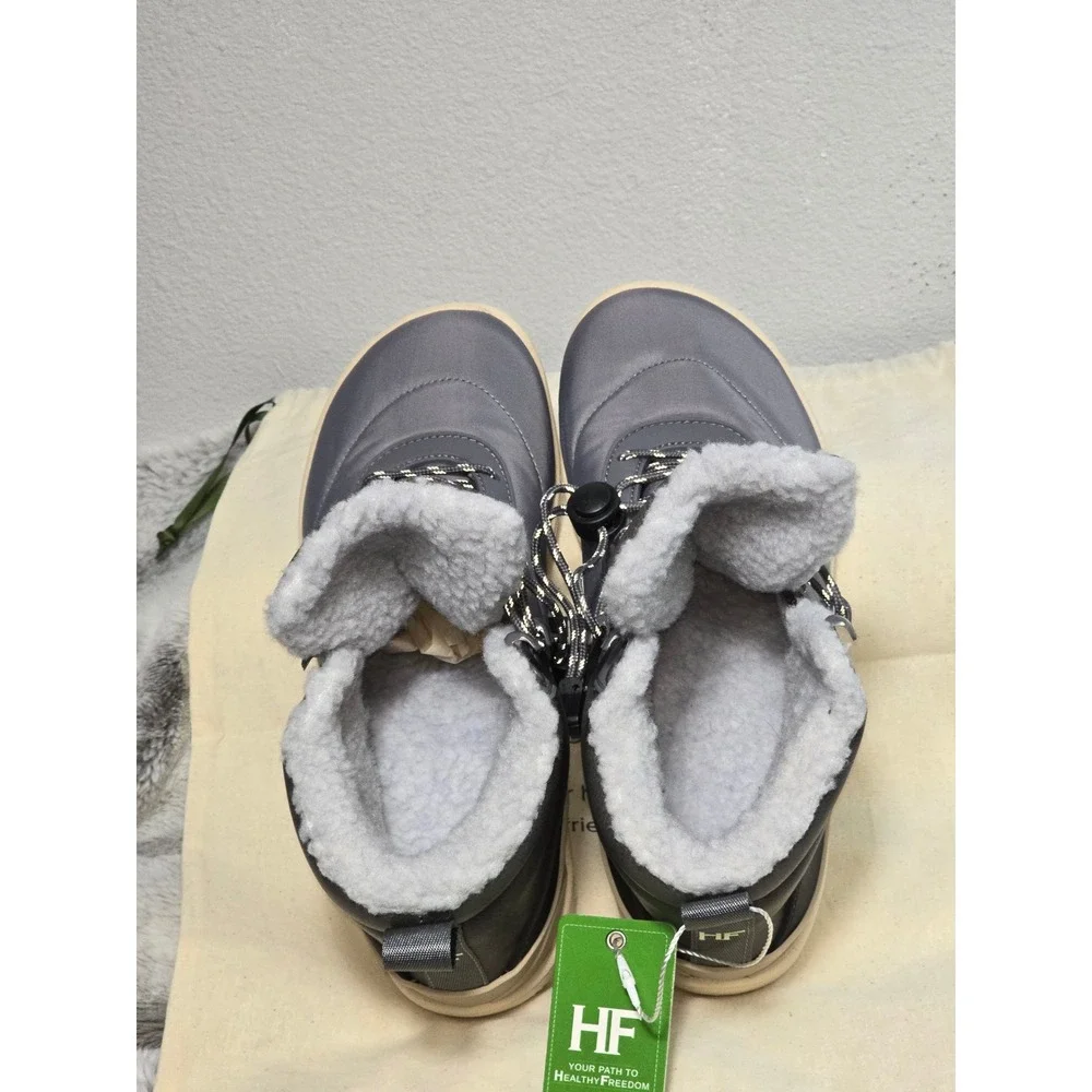 NWT Hike Footwear HF Azura Barefoot Winter Boots Grey Lined EU‎ 39 US 8
